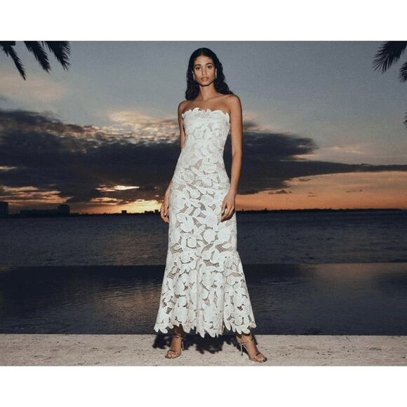 SIMKHAI Valletta Bustier Midi-Dress SIZE US 10 $995 - Picture 1 of 12